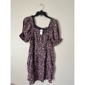 Old navy floral ruched tiered fit flare dress size XS Cottage Coquette NWT Boho